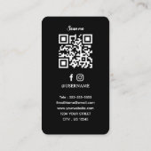 Professionele Barbershop Neon Barber's Schaar Visitekaartje (Achterkant)