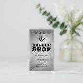 Professionele barberstijl met logo visitekaartje (Staand voorkant)
