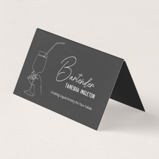 Professionele Bartender Custom QR Tips Visitekaartje