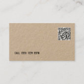 Professionele Bartender Custom QR Visitekaartje (Achterkant)