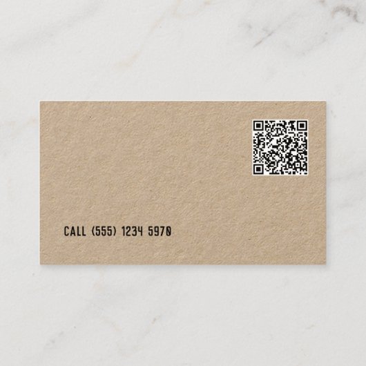 Professionele Bartender Custom QR Visitekaartje (Achterkant)