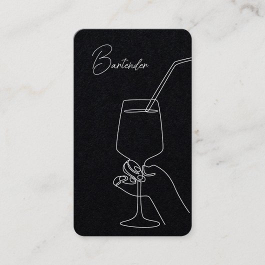Professionele Bartender Custom QR Visitekaartje (Voorkant)
