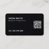Professionele Bartender Custom QR Visitekaartje (Achterkant)
