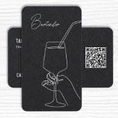Professionele Bartender Custom QR Visitekaartje