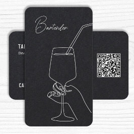Professionele Bartender Custom QR Visitekaartje
