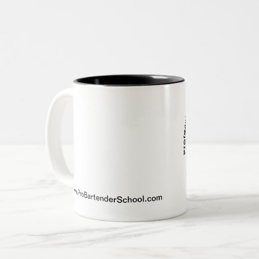Professionele Bartender School Coffee Mok (Voorkant links)