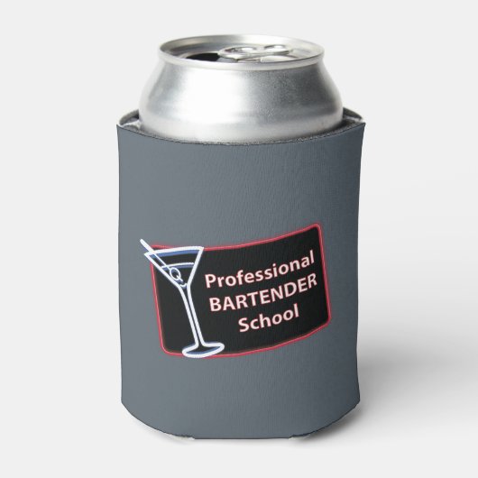 Professionele Bartender School Logo Koelbox Blikjeskoeler (Blikje Voorkant)