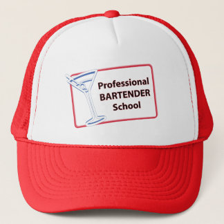 Professionele Bartender School Trucker Hoed Pet
