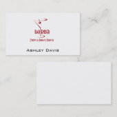 Professionele Bartender Visitekaartjes Bartender (Voorkant / Achterkant)