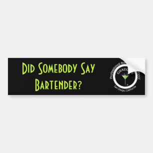 Professionele Bartenders School I afgestudeerd Bumpersticker
