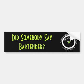 Professionele Bartenders School I afgestudeerd Bumpersticker