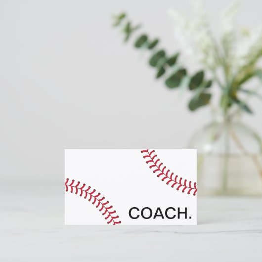 Professionele Baseball Coach Sport Instruction Visitekaartje (Staand voorkant)
