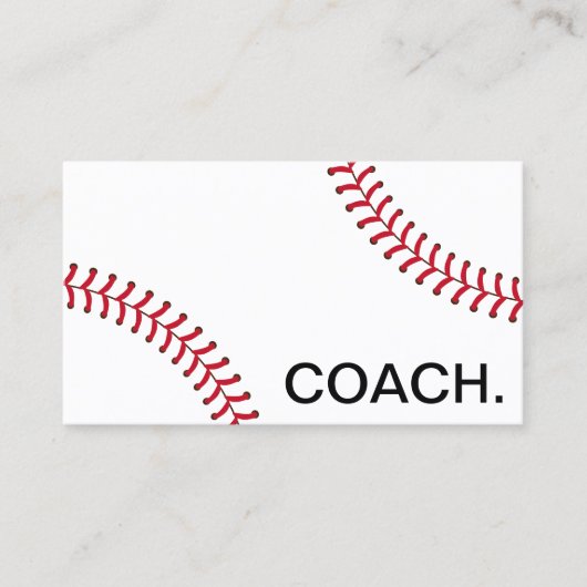 Professionele Baseball Coach Sport Instruction Visitekaartje (Voorkant)