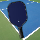 Professionele Basic Navy Blue Monogram Initialen Pickleball Paddle
