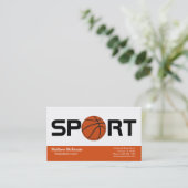 Professionele basketbal coach speler visitekaartje (Staand voorkant)