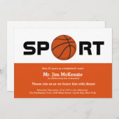 Professionele Basketbal pensioen coach speler Kaart (Voorkant / Achterkant)