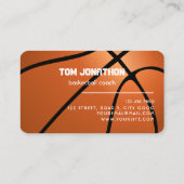 professionele basketbalcoach visitekaartje (Achterkant)
