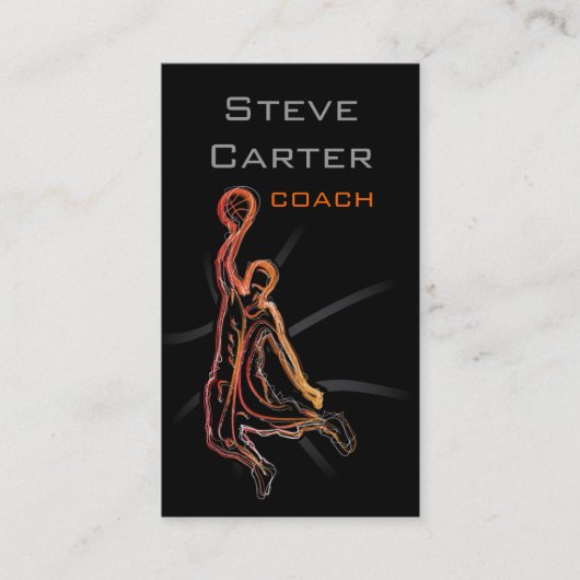 Professionele Basketball Coach/Player-kaart Visitekaartje (Voorkant)