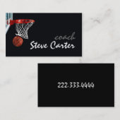 Professionele Basketball Coach/Player-kaart Visitekaartje (Voorkant / Achterkant)