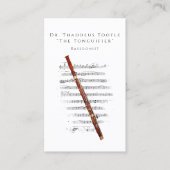 Professionele Bassonist en Bassoon Muziekleraar Visitekaartje (Voorkant)