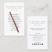 Professionele Bassonist en Bassoon Muziekleraar Visitekaartje (Voorkant / Achterkant)