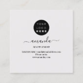 Professionele Beauty Makeup Logo Yellow Blue Lijst Vierkante Visitekaartje (Achterkant)