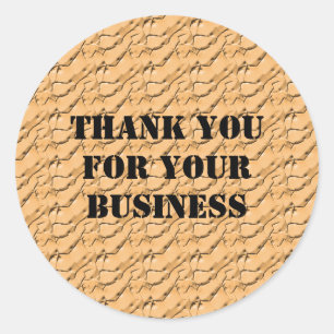 Professionele bedankt voor uw zakelijke klant ronde sticker