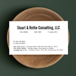 Professionele bedrijfsadviesgroep visitekaartje