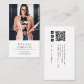 Professionele Bedrijfsadviseur Foto QR-code Visitekaartje (Voorkant / Achterkant)