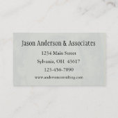 Professionele bedrijfsadviseurs visitekaartje (Achterkant)