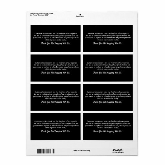 Professionele bedrijfsetiketten voor producten etiket (Full Sheet)