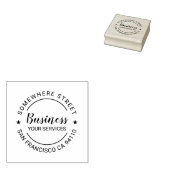 Professionele bedrijfsnaam Adres Rubberstempel (Gestempeld)