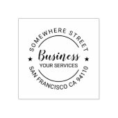 Professionele bedrijfsnaam Adres Rubberstempel (Afrduk)