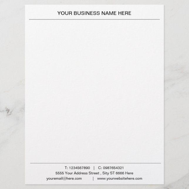 Professionele bedrijfsnaam Logo Adres Letterhead Briefhoofd (Voorkant)