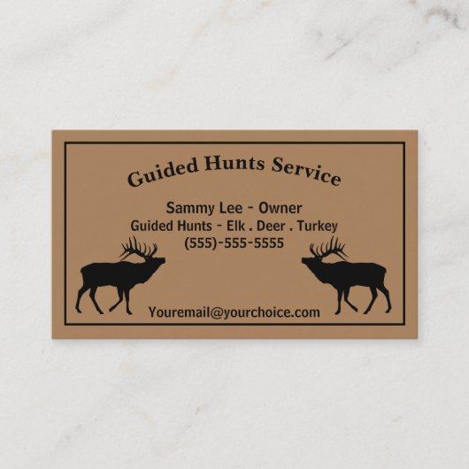 Professionele bedrijven met de Outdoorjanggids Visitekaartje (Voorkant)