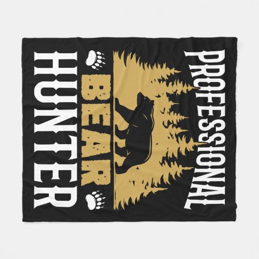 Professionele Beer Hunter Fleece Deken (Voorkant (Horizontaal))