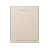 Professionele Beige Minimalist Notitieblok (Linkerzijde)