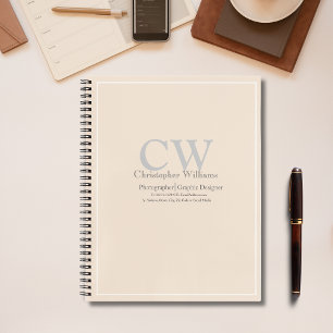 Professionele Beige Minimalist Notitieboek