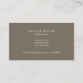Professionele Beige Moderne Luxe Visitekaartje (Achterkant)