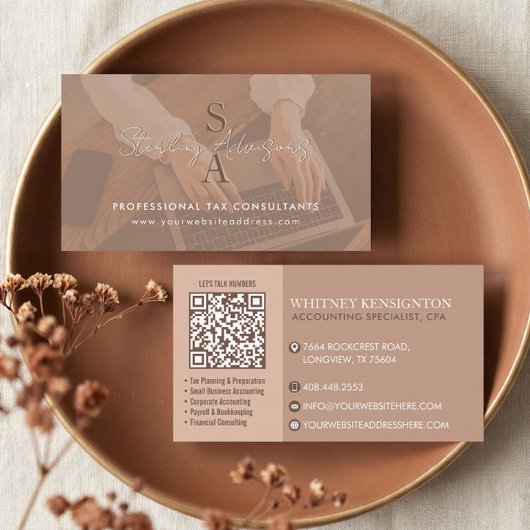 Professionele belastingconsulent Monogram Accounta Visitekaartje