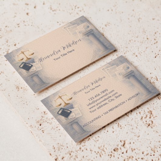 Professionele belastingkantoor branding visitekaartje