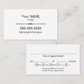 Professionele benoeming visitekaartje (Voorkant / Achterkant)