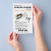 Professionele bepleisterings- en afschuimdiensten  flyer (Hand)