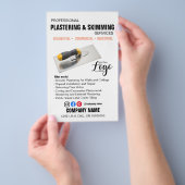 Professionele bepleisterings- en afschuimdiensten  flyer (Hand)
