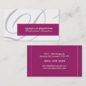 Professionele Berry Monogram Seamstress Visitekaartje (Voorkant / Achterkant)