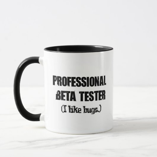 professionele bèta-tester (zoals insecten) mok (Links)