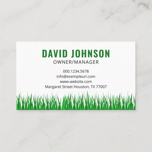Professionele & betaalbare gazon zorg van hoge kwa visitekaartje (Achterkant)