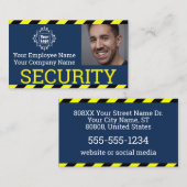 Professionele beveiliger Foto ID Let op Visitekaartje (Voorkant / Achterkant)