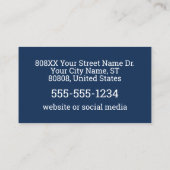 Professionele beveiliger foto ID op blauw Visitekaartje (Achterkant)