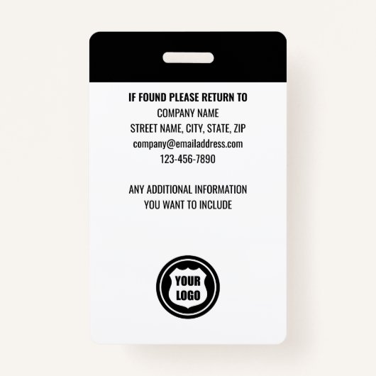 Professionele beveiliger ID Foto Blauw Badge (Achterkant)